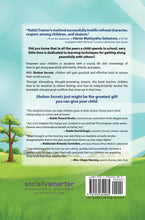 Load image into Gallery viewer, Back cover of Shalom Secrets book with testimonials from Rabbis, educators and parents, summary of content of book